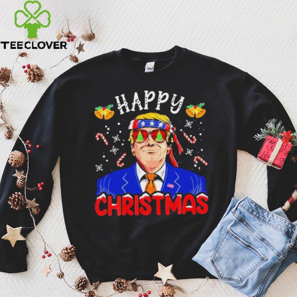 Happy Christmas American Flag Trump Ugly Christmas Shirt Happy Christmas American Flag Trump Ugly Christmas Shirt