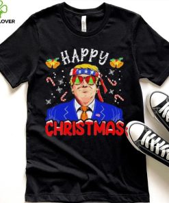 Happy Christmas American Flag Trump Ugly Christmas Shirt