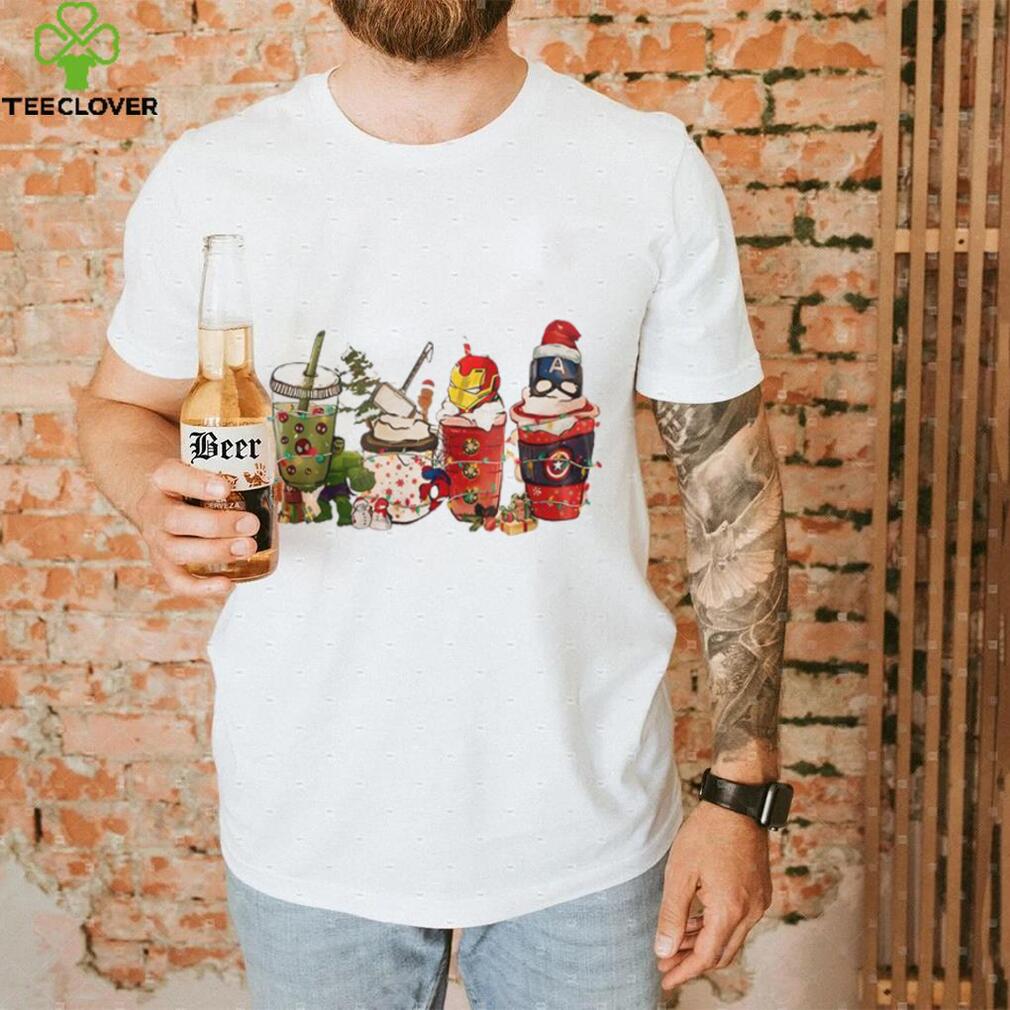 Happy Christmas Avengers Superhero Coffee T Shirt, Marvel Christmas Shirt Happy Christmas Avengers Superhero Coffee T Shirt, Marvel Christmas Shirt