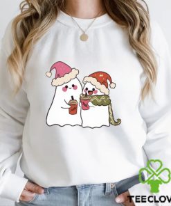 Happy Christmas Ghosts Sweatshirt Coffee Lover Spooky Merry Christmas Shirt