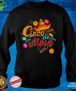 Happy Cinco De Mayo With Mexican Sombrero T Shirt