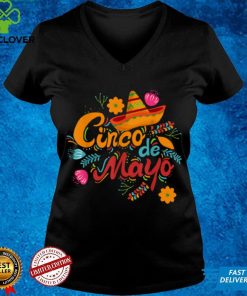 Happy Cinco De Mayo With Mexican Sombrero T Shirt