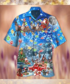 Happy Dachshunds Christmas Hawaii Shirt
