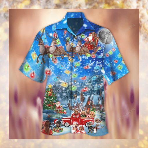 Happy Dachshunds Christmas Hawaii Shirt