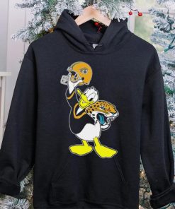 Happy Donald Duck character Jacksonville Jaguars football helmet logo hoodie, sweater, longsleeve, shirt v-neck, t-shirt