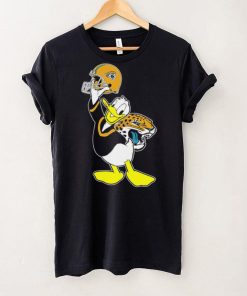 Happy Donald Duck character Jacksonville Jaguars football helmet logo hoodie, sweater, longsleeve, shirt v-neck, t-shirt