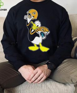 Happy Donald Duck character Jacksonville Jaguars football helmet logo hoodie, sweater, longsleeve, shirt v-neck, t-shirt