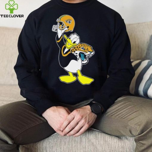 Happy Donald Duck character Jacksonville Jaguars football helmet logo hoodie, sweater, longsleeve, shirt v-neck, t-shirt