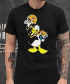 Happy Donald Duck character Jacksonville Jaguars football helmet logo hoodie, sweater, longsleeve, shirt v-neck, t-shirt