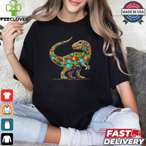 Happy Dot Day Colorful Polka Dot Dinosaur Boys T Shirt