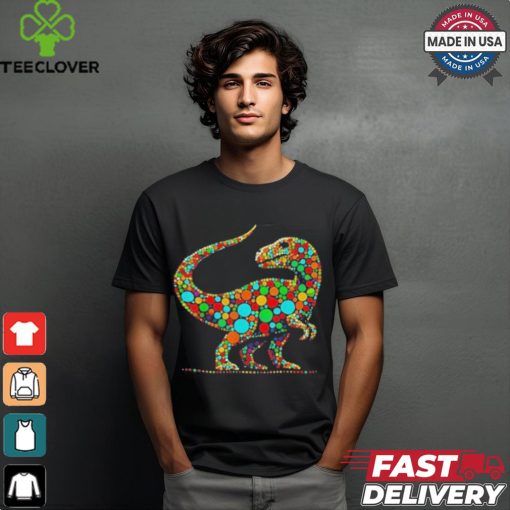 Happy Dot Day Colorful Polka Dot Dinosaur Boys T Shirt