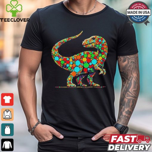 Happy Dot Day Colorful Polka Dot Dinosaur Boys T Shirt