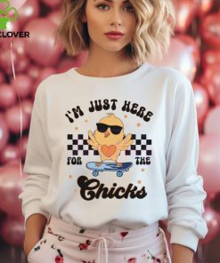 Happy Easter Im Just Here For The Chicks hoodie, sweater, longsleeve, shirt v-neck, t-shirt