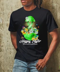 Happy Easter Mental Health Green Ribbon Awareness Flower Egg T Shirt