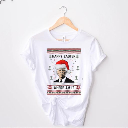 Happy Easter Where Am I Joe Biden Ugly Christmas Sweater