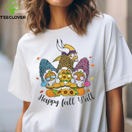 Happy Fall Y’all Minnesota Vikings Tee Shirt