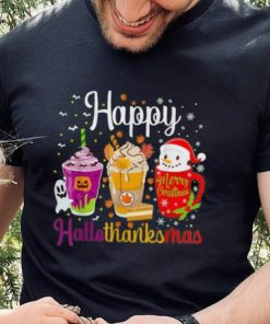 Happy Hallothanksmas Shirt Drinks Halloween Thanksgiving Christmas T Shirt 2 Happy Hallothanksmas Shirt Drinks Halloween Thanksgiving Christmas T Shirt