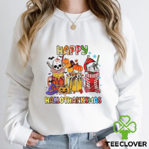 Happy Hallothanksmas Shirt, Halloween Holiday Season Tee Tops Crewneck