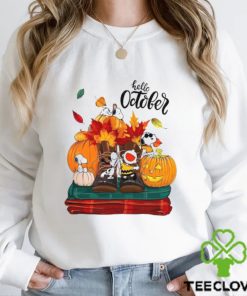 Happy Halloween Snoopy And Charlie Brown Hello October Shirt, Charlie Brown Halloween Pumkin T Shirt, Happy Autumn Snoopy Halloween Shirt