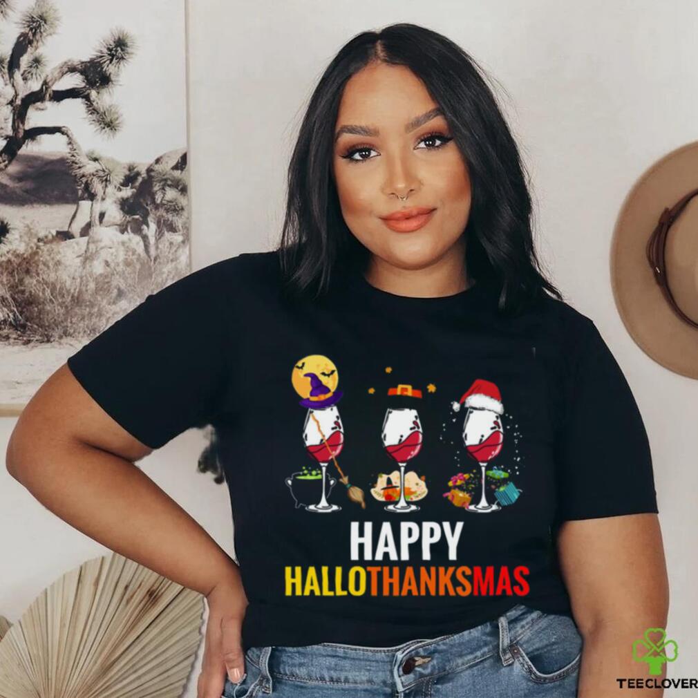 Happy Halloween Thanksgiving Christmas Hallothanksmas Unisex Sweatshirt Happy Halloween Thanksgiving Christmas Hallothanksmas Unisex Sweatshirt