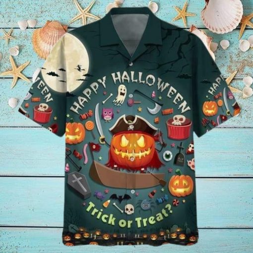 Happy Halloween Trick Or Treat Unisex Hawaiian Shirts