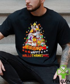 Happy Hallowthanksmas Cat Kitten Pumpkin Turkey hoodie, sweater, longsleeve, shirt v-neck, t-shirt