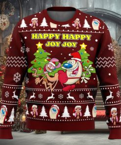 Happy Happy Joy Joy Ren And Stimpy Ugly Christmas Sweater