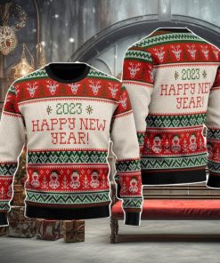 Happy Holiday Pattern Christmas Unisex Ugly Sweater