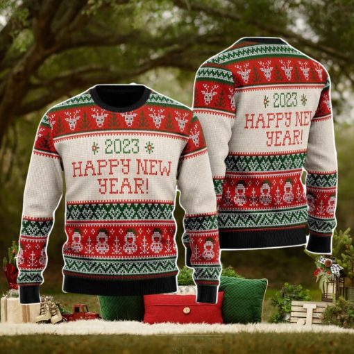 Happy Holiday Pattern Christmas Unisex Ugly Sweater