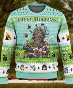 Happy Holidays Studio Ghibli Ugly Christmas Sweater 1 Happy Holidays Studio Ghibli Ugly Christmas Sweater