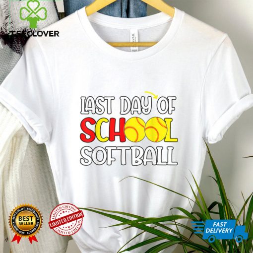 Happy Last Day of School Softball Teacher Student Boys Kids T Shirt