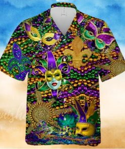 Happy Mardi Gras Hawaiian Shirt Masks Summer Shirt, Hawaiian Shirt