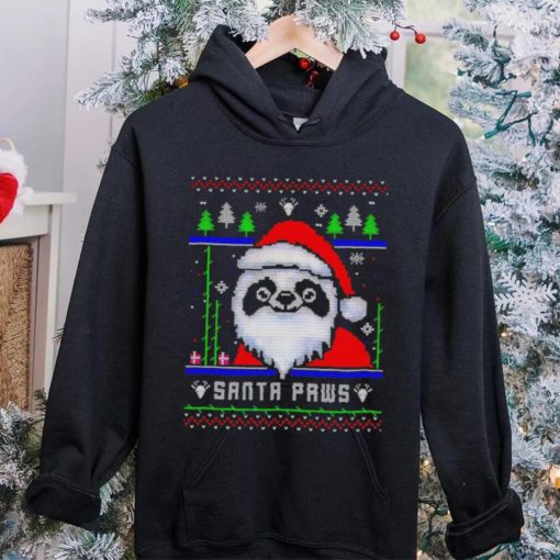 Happy Merry Christmas Panda Santa paws ugly gift hoodie, sweater, longsleeve, shirt v-neck, t-shirt