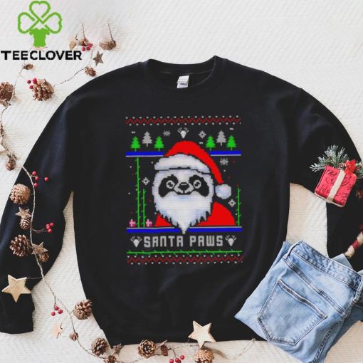 Happy Merry Christmas Panda Santa paws ugly gift hoodie, sweater, longsleeve, shirt v-neck, t-shirt