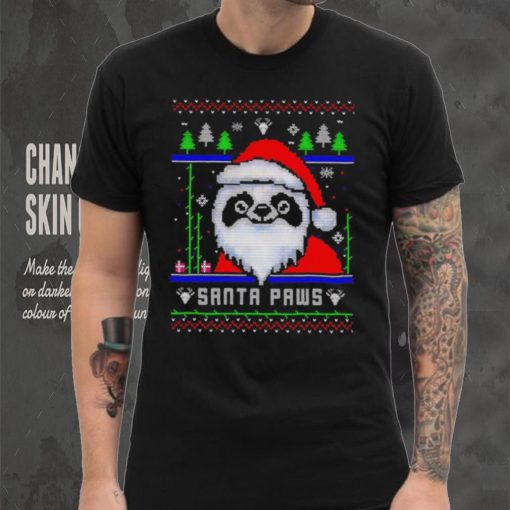 Happy Merry Christmas Panda Santa paws ugly gift hoodie, sweater, longsleeve, shirt v-neck, t-shirt