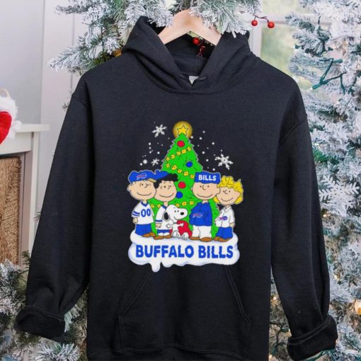 Happy Merry Christmas Peanuts Christmas tree Buffalo Bills football logo gift hoodie, sweater, longsleeve, shirt v-neck, t-shirt