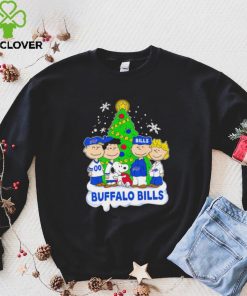 Happy Merry Christmas Peanuts Christmas tree Buffalo Bills football logo gift hoodie, sweater, longsleeve, shirt v-neck, t-shirt