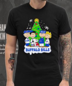 Happy Merry Christmas Peanuts Christmas tree Buffalo Bills football logo gift hoodie, sweater, longsleeve, shirt v-neck, t-shirt