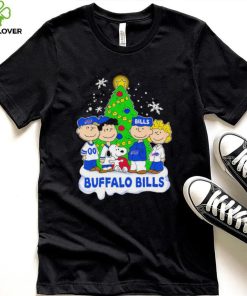 Happy Merry Christmas Peanuts Christmas tree Buffalo Bills football logo gift hoodie, sweater, longsleeve, shirt v-neck, t-shirt