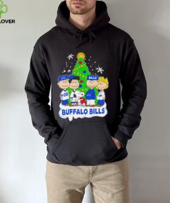 Happy Merry Christmas Peanuts Christmas tree Buffalo Bills football logo gift hoodie, sweater, longsleeve, shirt v-neck, t-shirt