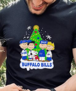 Happy Merry Christmas Peanuts Christmas tree Buffalo Bills football logo gift hoodie, sweater, longsleeve, shirt v-neck, t-shirt