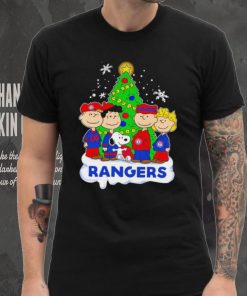 Happy Merry Christmas Peanuts Christmas tree Texas Rangers football logo gift hoodie, sweater, longsleeve, shirt v-neck, t-shirt