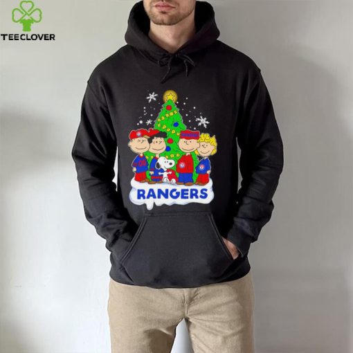 Happy Merry Christmas Peanuts Christmas tree Texas Rangers football logo gift hoodie, sweater, longsleeve, shirt v-neck, t-shirt