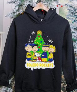 Happy Merry Christmas Peanuts Christmas tree Toledo Rockets football logo gift shirt