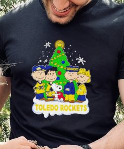 Happy Merry Christmas Peanuts Christmas tree Toledo Rockets football logo gift hoodie, sweater, longsleeve, shirt v-neck, t-shirt