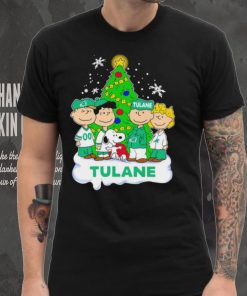 Happy Merry Christmas Peanuts Christmas tree Tulane Green Wave football logo gift hoodie, sweater, longsleeve, shirt v-neck, t-shirt