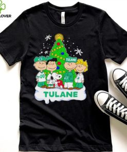 Happy Merry Christmas Peanuts Christmas tree Tulane Green Wave football logo gift hoodie, sweater, longsleeve, shirt v-neck, t-shirt