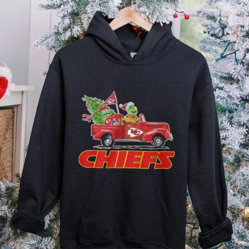 Happy Merry Christmas Snoopy drive a car Kansas City Chiefs hoodie, sweater, longsleeve, shirt v-neck, t-shirt