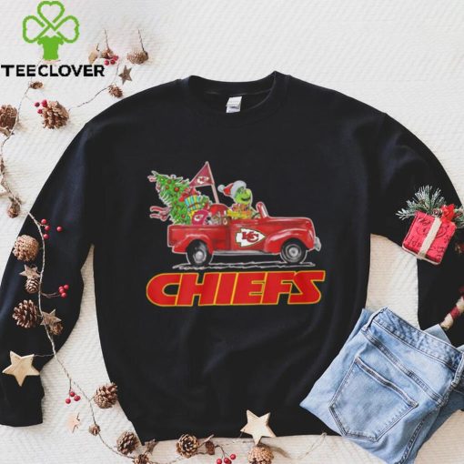 Happy Merry Christmas Snoopy drive a car Kansas City Chiefs hoodie, sweater, longsleeve, shirt v-neck, t-shirt