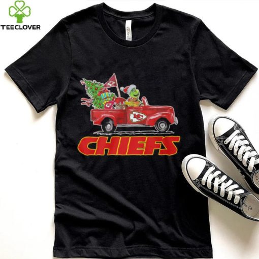 Happy Merry Christmas Snoopy drive a car Kansas City Chiefs hoodie, sweater, longsleeve, shirt v-neck, t-shirt